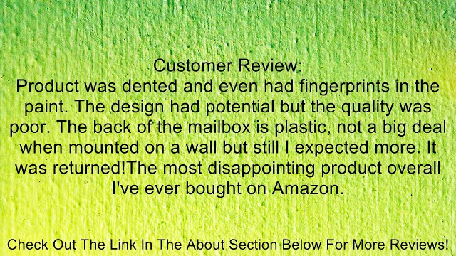 Eco White Aluminum Wall Mount Locking Mailbox Review