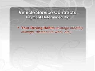 Vehicle Service Contracts