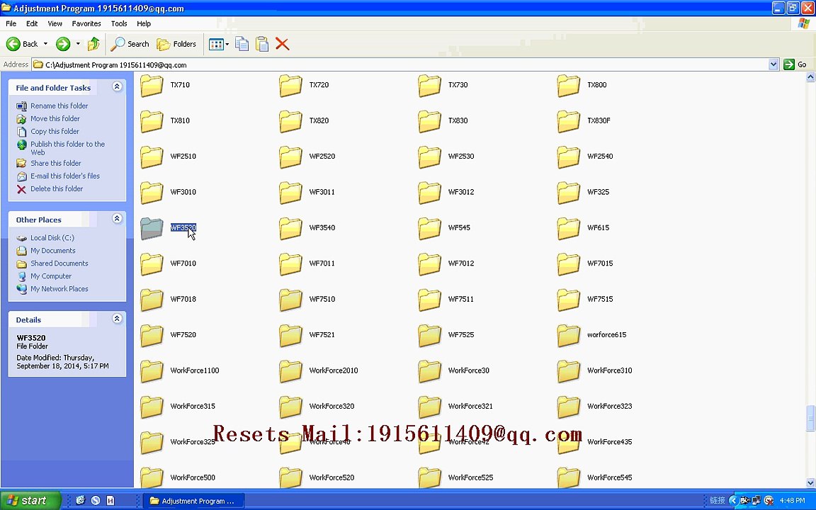 RESET EPSON Resets WF3520 Adjustment Program resetter