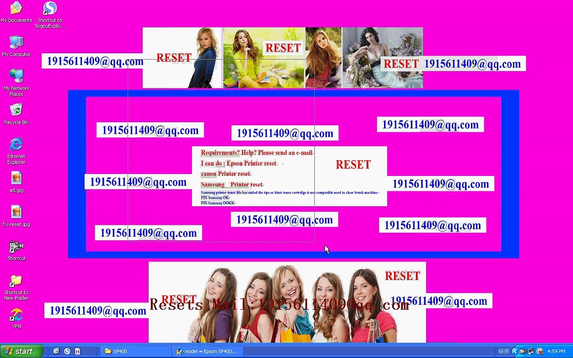 RESET EPSON Resets XP400 Adjustment Program resetter