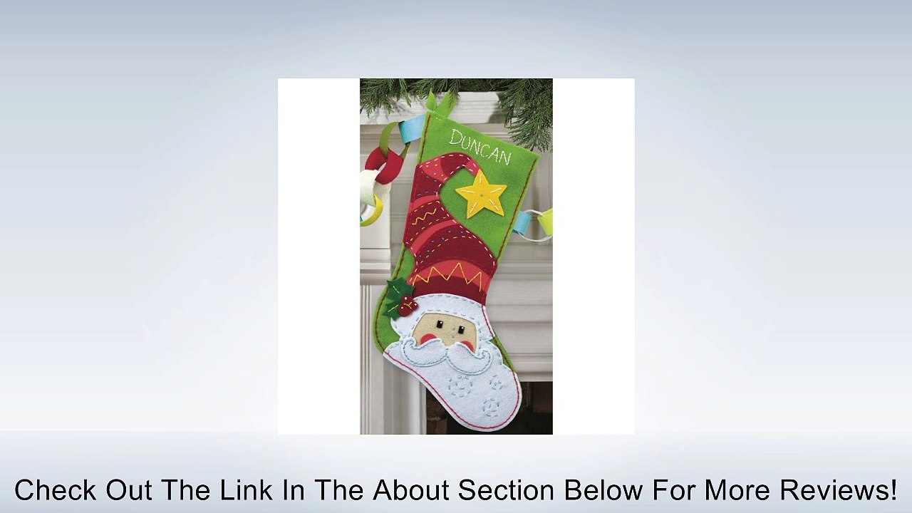 Santa Stocking Felt Applique Kit-19" Long Review
