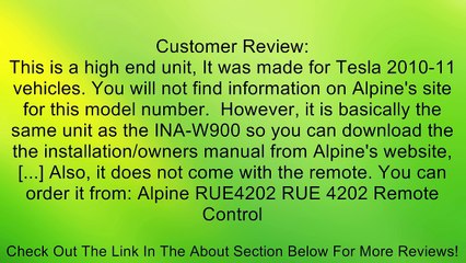 Alpine IVA-NAV-10C 7-Inch All-In-One Double-Din In-Dash AV Receiver with Bluetooth and Navigation Review