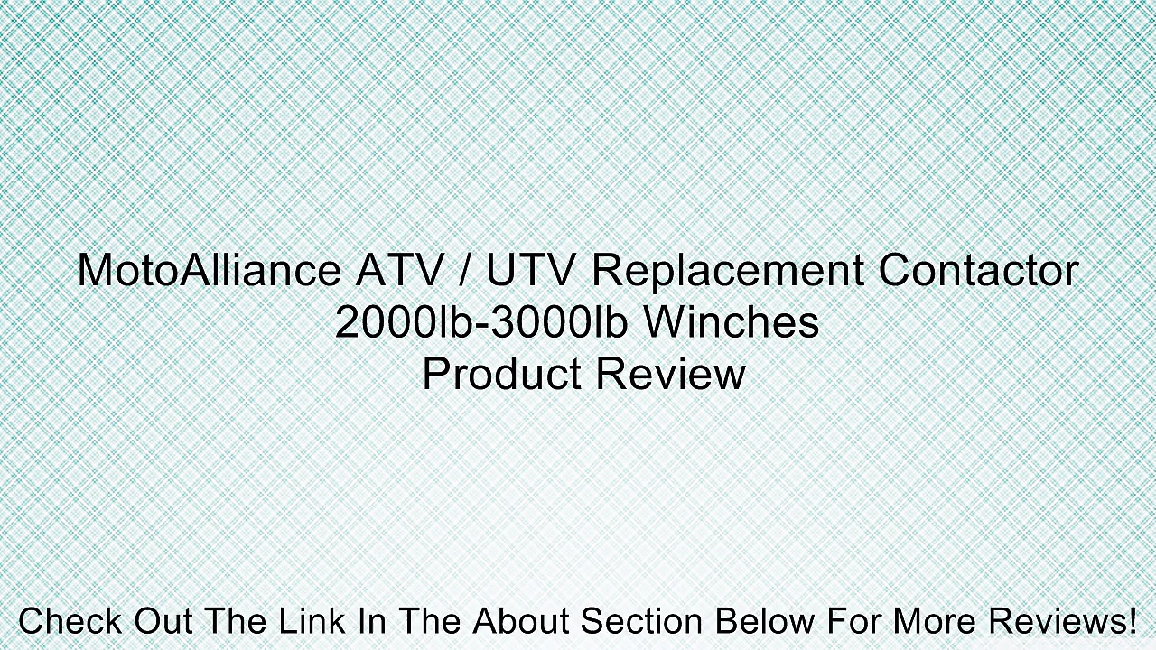 MotoAlliance ATV / UTV Replacement Contactor 2000lb-3000lb Winches