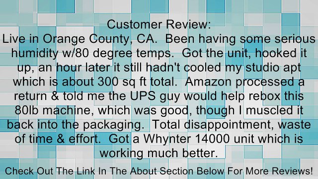 SPT WA-1420E Portable Air Conditioner, 14000 BTU Review