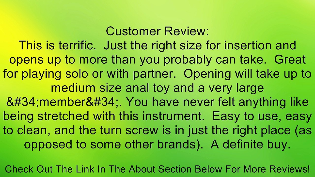Kink Industries Collins Speculum Review