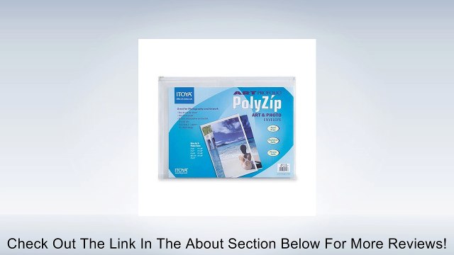 Wholesale CASE of 25 - Itoya Polyzip Envelopes w/Zip Closure-Polyzip Envelope, w/Zip Clsre,1-1/4 Exp., 9 x12 , Clear