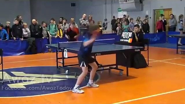 Teenage Russian tennis table player loses the game and then loses his mind and attacks the umpire