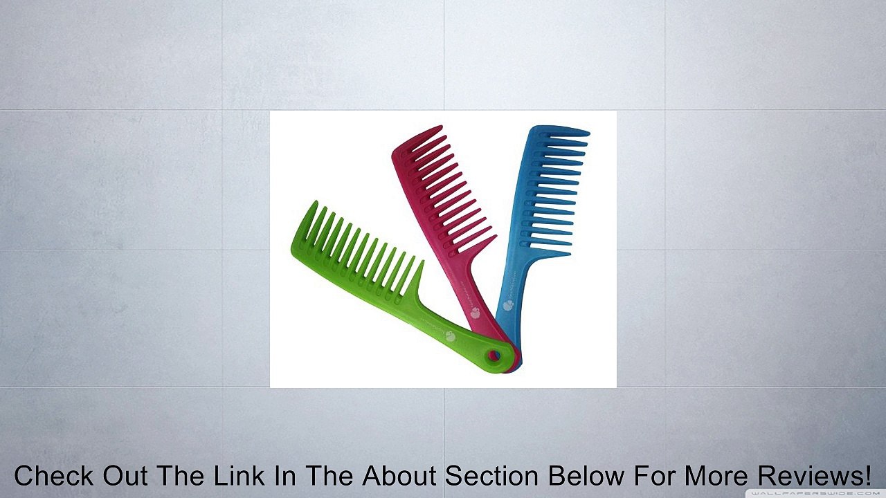 Wide Tooth Comb Set of 3 - Great for Detangling Dry or Wet Natural Hair Review