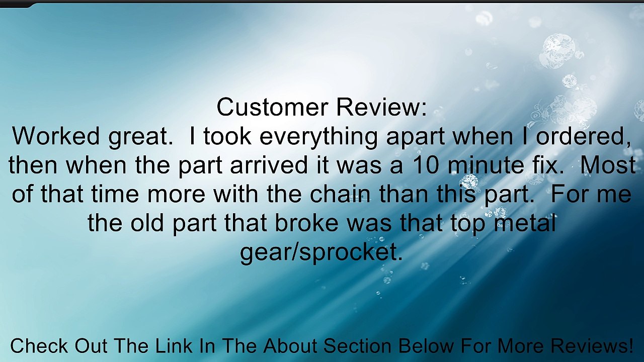 Garage Door Parts LiftMaster 41C4220A Chain Drive Garagee Door Opener Gear & Sprock Review