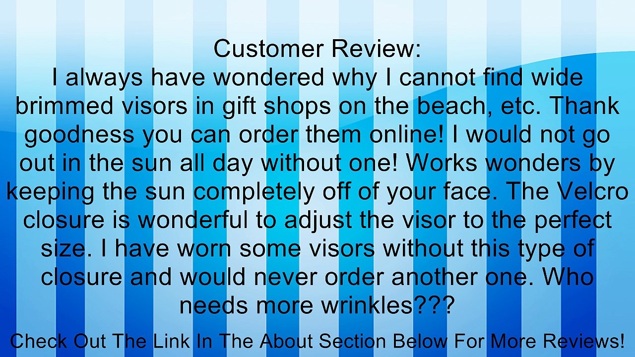 Extra Wide Brim Cloth Visor [style 222] Review