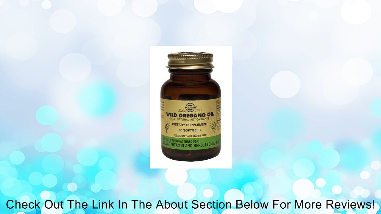 Solgar - Wild Oregano Oil Softgels - 60 (4 Pack) Review