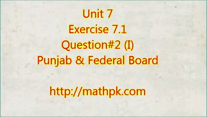 P-Math Class 9-Unit 7-Ex. 7.1-Q.2 (1)