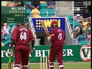 Chris Gayle takes on Tait  amp  Lee  administers a rectal examination 2005