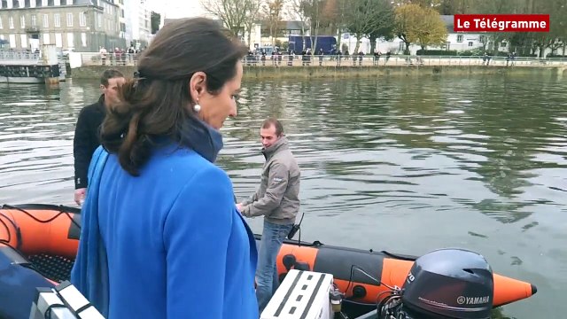 Lorient. Ségolène Royal arrive sur le Tara