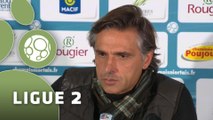 Conférence de presse Chamois Niortais - Tours FC (1-1) : Régis BROUARD (NIORT) - Olivier PANTALONI (TOURS) - 2014/2015