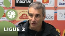 Conférence de presse GFC Ajaccio - Stade Lavallois (1-0) : Thierry LAUREY (GFCA) - Denis ZANKO (LAVAL) - 2014/2015