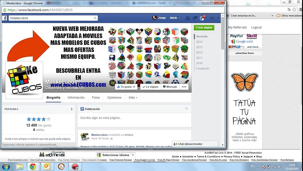 TUTORIAL- Conseguir seguidores y Likes en Facebook%2C Twitter%2C YouTube con AddMeFast