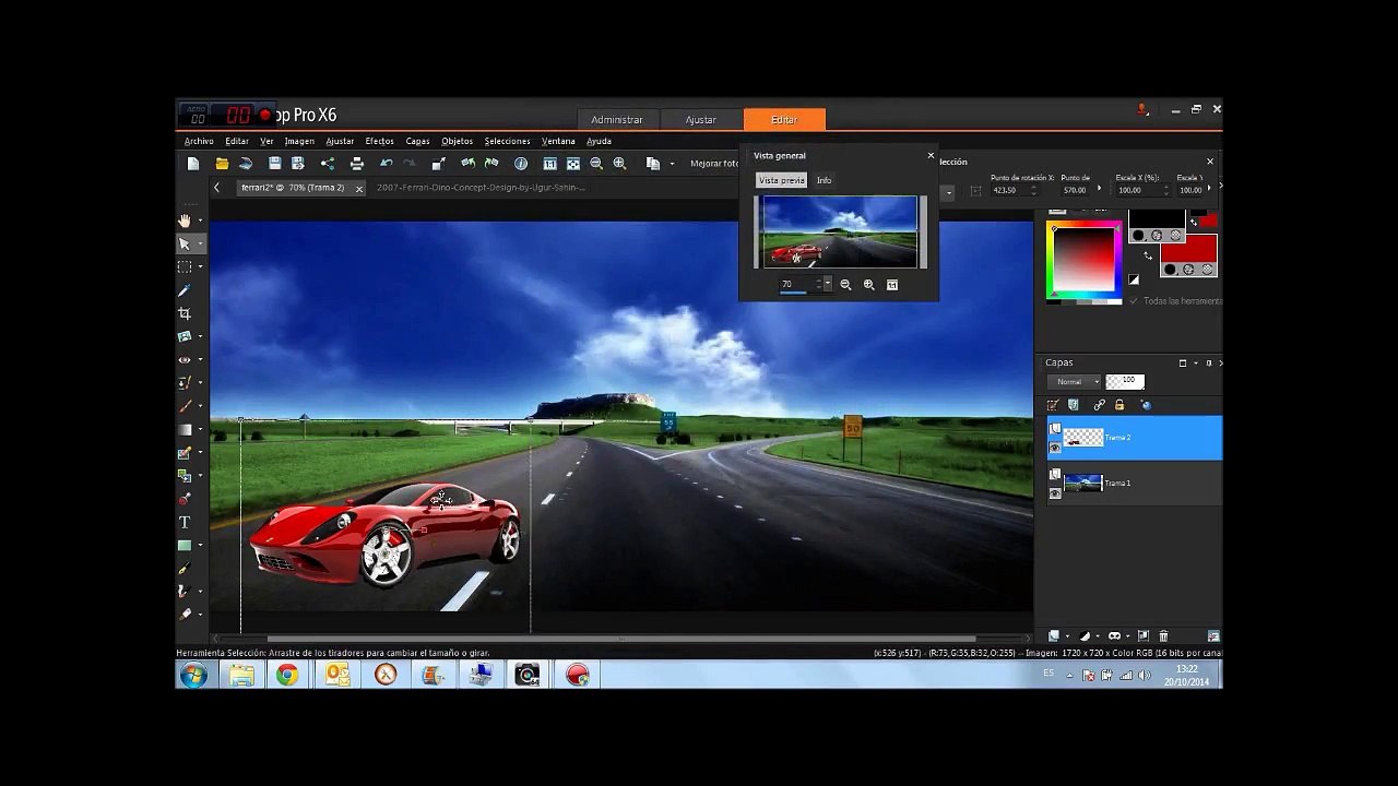 TUTORIAL Corel Paint Shop PRO X6 - Hacer Imagen Transparente y cambiar el fondo