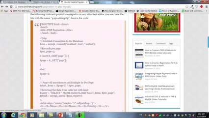 Create a Simple Pagination in PHP Tutorial
