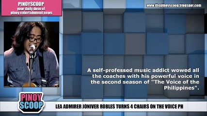 Joniver Robles, An Admirer Of Lea Salonga Turns 4 Chairs On The Voice PH