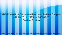 APDTY 046212 Driveshaft Flex Joint Rubber Coupler w/Bolts 26111227410, 88894026 Review