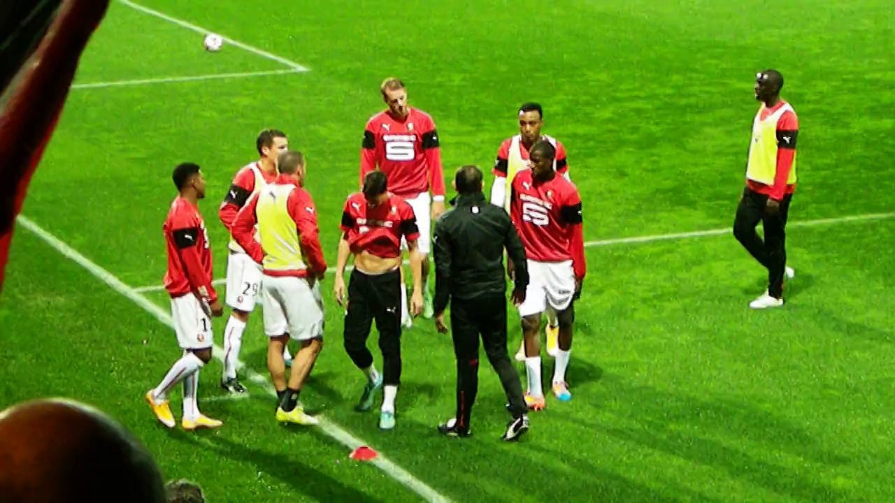 22/11/14 : EAG-SRFC : Les Rennais à l'échauffement