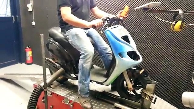 piaggio zip sp malossi team speed 70cc testbank..