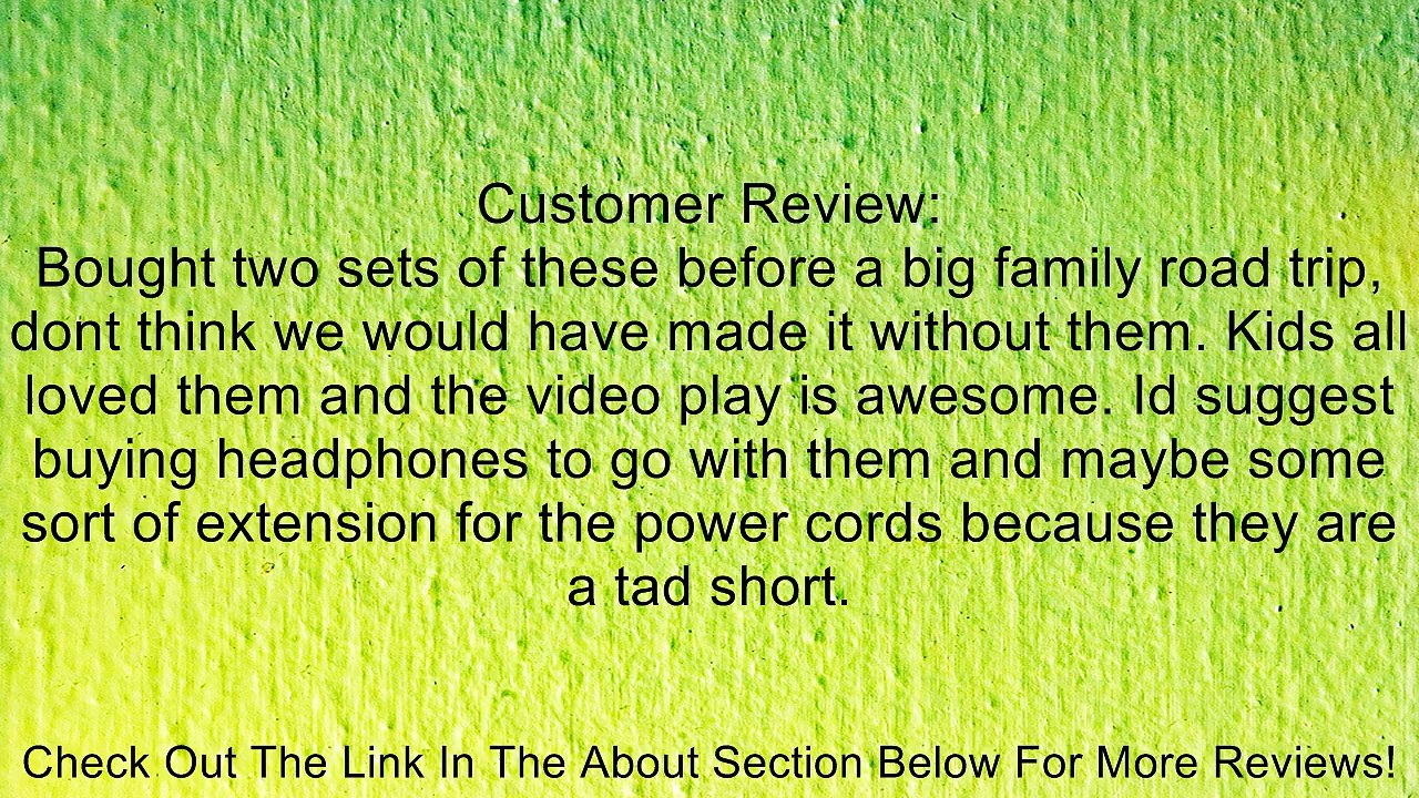 RCA DRC79982 9-Inch Mobile DVD Player with Additional 9-inch Screen Review