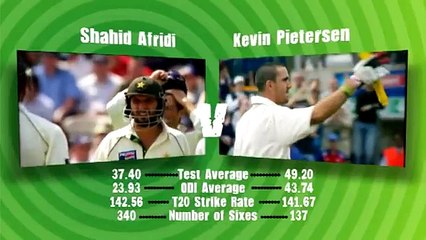 Afridi Vs Pietersen - Who will be the biggest hitter