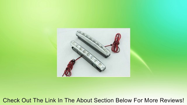 New 2X Car 8 LED DRL Driving Daytime Running Day LED Light Head Lamp Super White Review