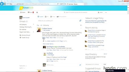 Yammer necessary lecture 18 like reply share
