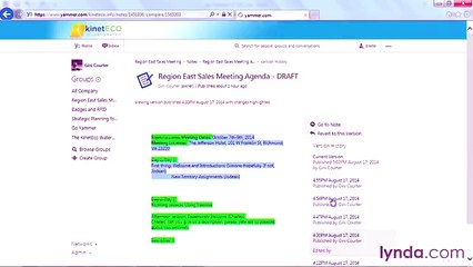 Yammer necessary lecture 52 versioning