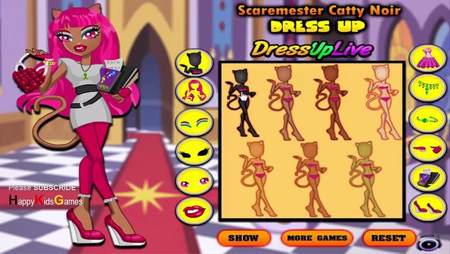 Monster High Games - MONSTER HIGH SCAREMESTER CATTY NOIR DRESS UP GAME - Game Walkthrough