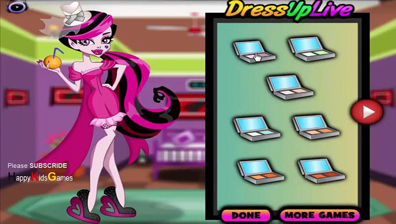 Monster High Games - DRACULAURA GREAT MAKEOVER GAME - Game Walkthrough