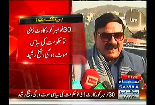 Government Will Invite Its Political Death If They Tries To Create Hurdle In PTI 30th November Jalsa:- Sheikh Rasheed