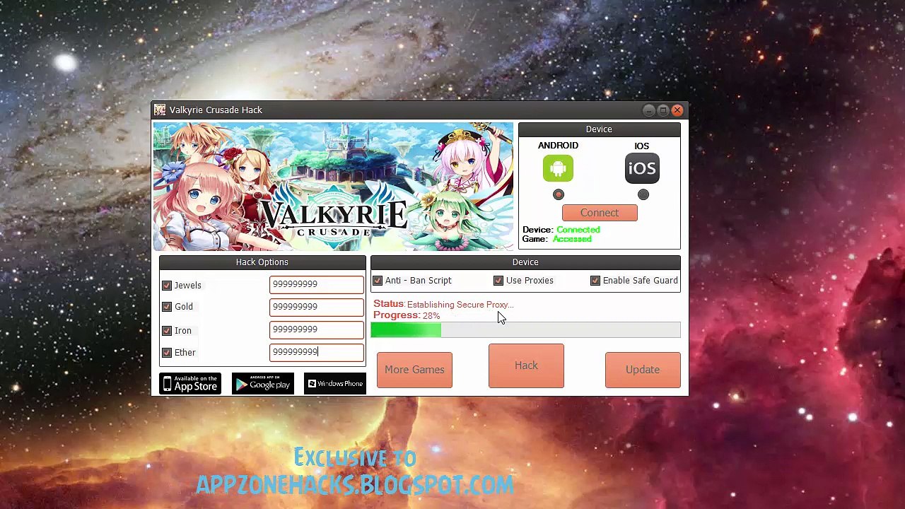 Valkyrie Crusade Hack(Cheats) - Unlimited gold and jewels