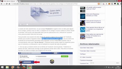Como crear un video para Da las Gracias en Facebook