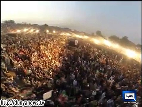 Sky Caml View Of PTI Jalsa In Gujranwala- Guess how much crowd