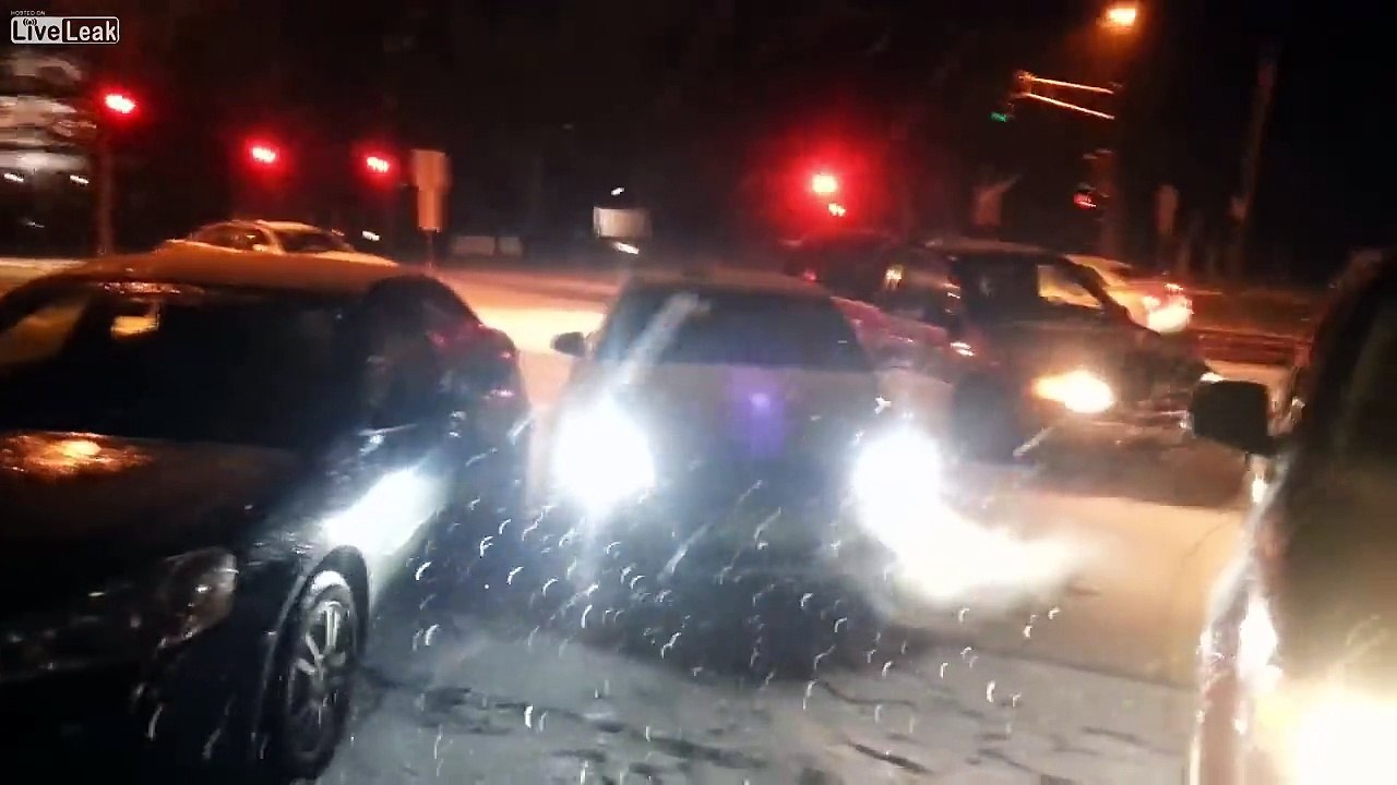 Multiple accidents on a frozen Illinois road