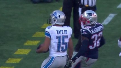 Stafford to Tate for 42 yards