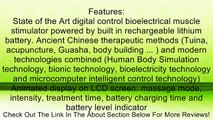 HealthmateForever Hands-free RECHARGEBLE Tens Electronic Pulse Massager Unit, ELECTROTHERAPY Pain Relief Pro Device, pocket size digital massager, Back pain, shoulder pain, leg pain, easy pain relief device. �- Such powerful like the one in the chiropract