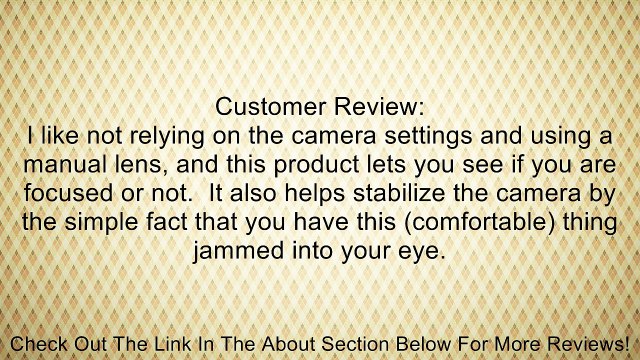 Xit XTLCDMVL Professional Locking LCD Viewfinder with 3.4X Magnification (Black) Review