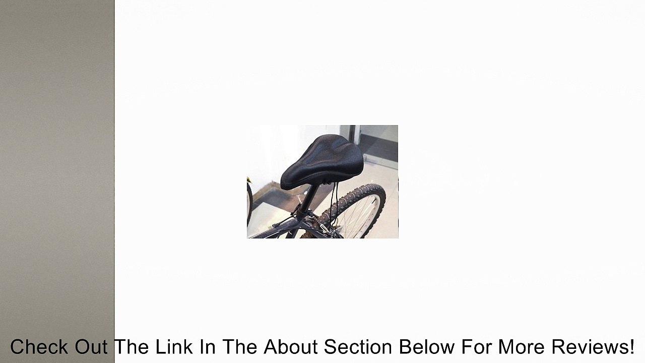 KLOUD City� Black soft gel relief bike saddle seat cushion pad cover (straight and triangle groove) Review