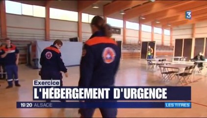 A Strasbourg, Exercice d'hébergement d'urgence