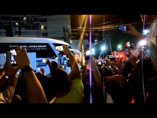 Chegada da seleção mexicana em Fortaleza para pegar a Holanda