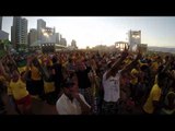 Torcida comemora gol de Neymar na Fifa Fun Fest em Fortaleza