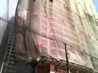 Incêndio em prédio em construção no Centro