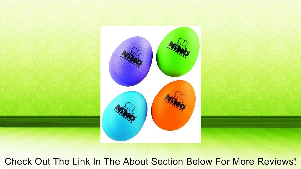 Nino Percussion NINOSET540-2 Plastic Egg Shaker Assortment, 4 Pieces: Aubergine, Grass Green, Orange, Sky Blue Review