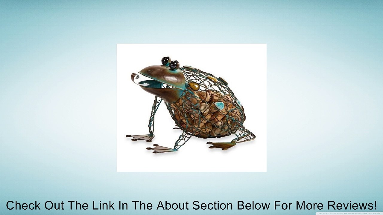 8" Green and Copper Patina Frog Animal Wine Cork Caddy Holder Review