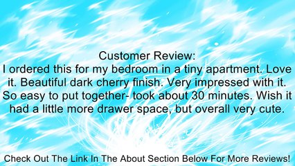 Queen Anne Style 3-Piece Vanity Set w/stool Review